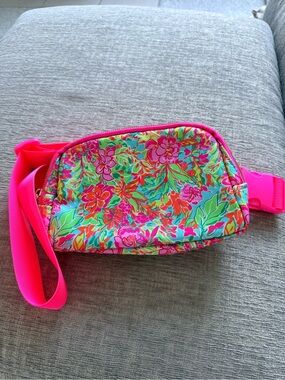 Floral Neon Pink Waist Bag